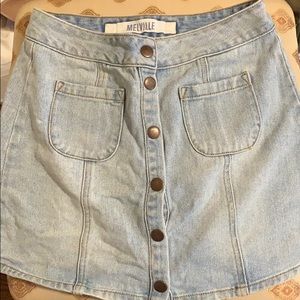 brandy melville jean skirt